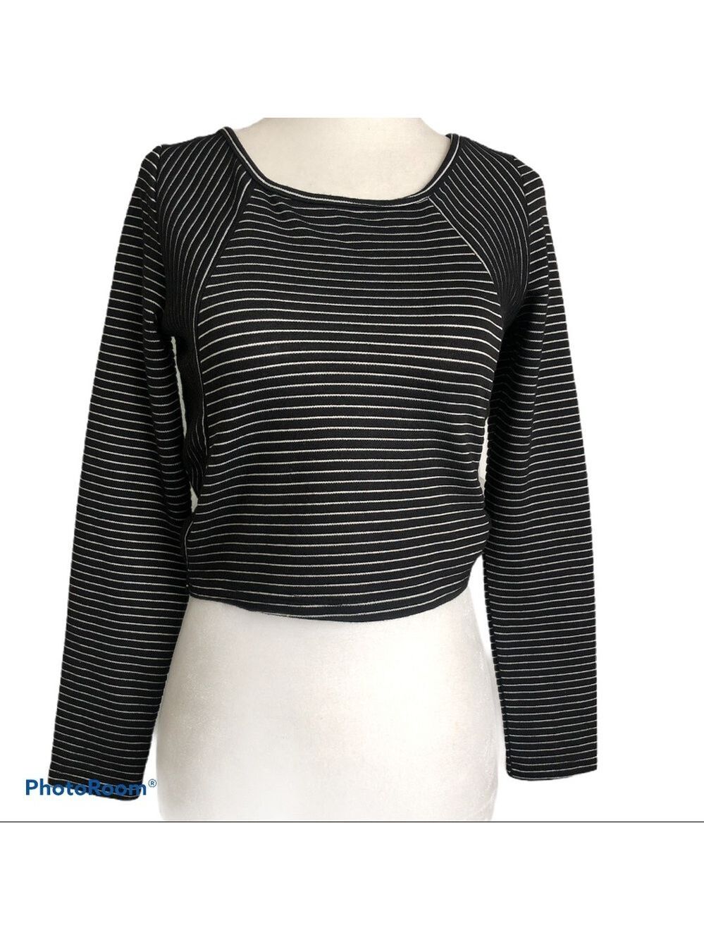 $5 SALE Rules of Etiquette Striped Crop Top Size XS
